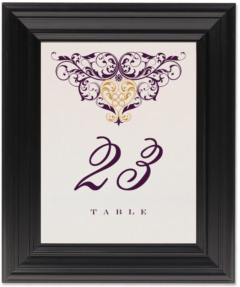 Framed Photograph of Sankofa Heart 02 Table Numbers