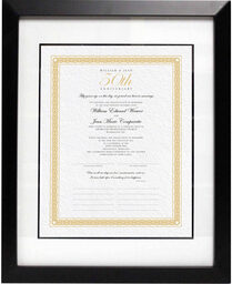 Photograph of Golden Anniversary Celtic Band Wedding Certificates