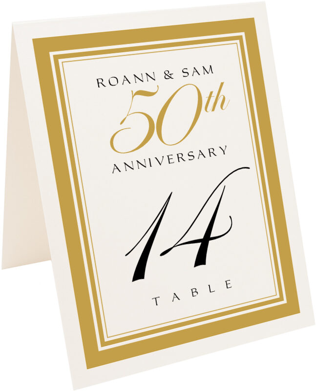 Photograph of Tented Traditional Frame Table Numbers