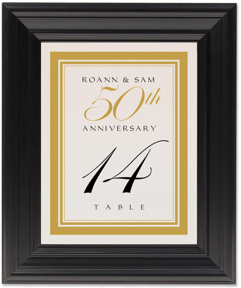 Framed Photograph of Traditional Frame Table Numbers