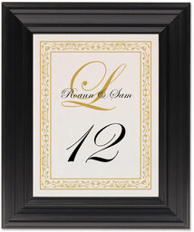 Framed Photograph of Traditional Monogram 01 Table Numbers