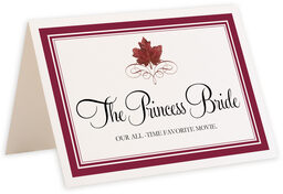 Photograph of Tented Maple Leaf Flourish Memorabilia Cards
