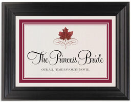 Framed Photograph of Maple Leaf Flourish Memorabilia Cards