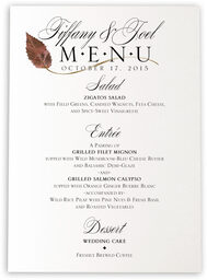 Photograph of Ironwood Wispy Leaf Wedding Menus
