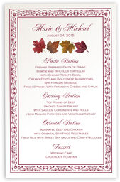 Photograph of Maple Leaf Pattern Wedding Menus