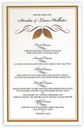 Photograph of Walnut Flourish Wedding Menus