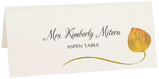 Photograph of Tented Aspen Wispy Leaf Place Cards