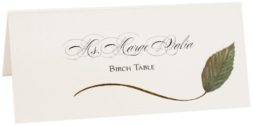 Photograph of Tented Birch Wispy Leaf Place Cards