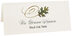 Photograph of Tented Black Oak Swirly Leaf Place Cards