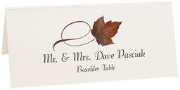 Photograph of Tented Boxelder Twisty Leaf Place Cards