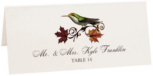 Photograph of Tented Fall Indy Place Cards