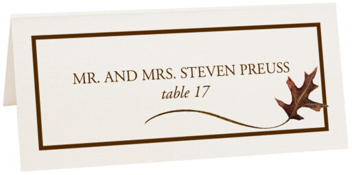 Photograph of Tented Oak and Acorn Place Cards