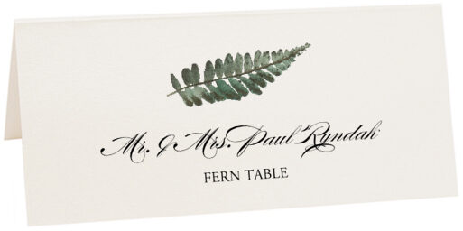 Photograph of Tented Fern Colorful Leaf Place Cards
