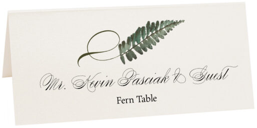 Photograph of Tented Fern Twisty Leaf Place Cards