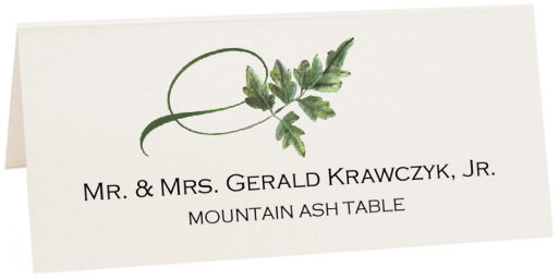 Photograph of Tented Mountain Ash Twisty Leaf Place Cards