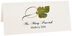 Photograph of Tented Mulberry Twisty Leaf Place Cards