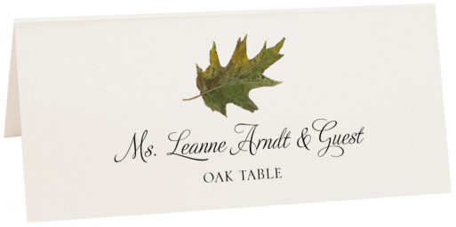 Photograph of Tented Oak Colorful Leaf Place Cards