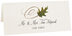 Photograph of Tented Oak Swirly Leaf Place Cards