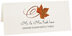 Photograph of Tented Orange Sugar Maple Swirly Leaf Place Cards