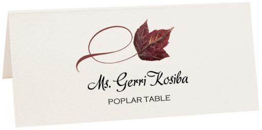 Photograph of Tented Poplar Twisty Leaf Place Cards