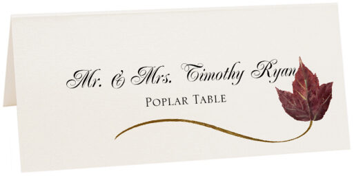 Photograph of Tented Poplar Wispy Leaf Place Cards