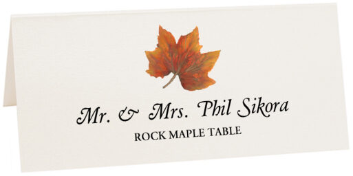 Photograph of Tented Rock Maple Colorful Leaf Place Cards