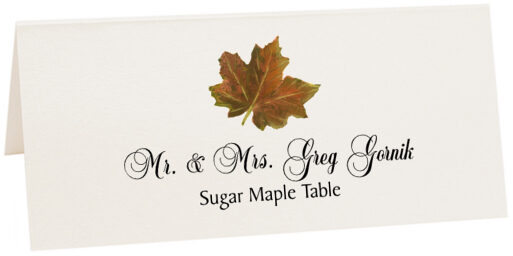Photograph of Tented Sugar Maple Colorful Leaf Place Cards