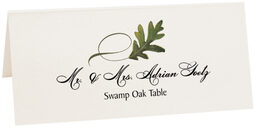 Photograph of Tented Swamp Oak Twisty Leaf Place Cards
