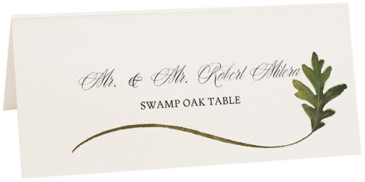 Photograph of Tented Swamp Oak Wispy Leaf Place Cards