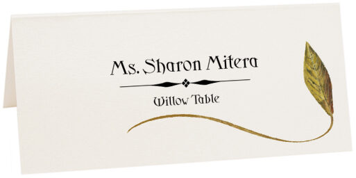 Photograph of Tented Willow Wispy Leaf Place Cards