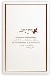 Photograph of Oak and Acorn Wedding Programs