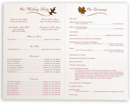 Photograph of Maple Leaf Pattern Wedding Programs
