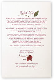 Photograph of Maple Leaf Pattern Wedding Programs