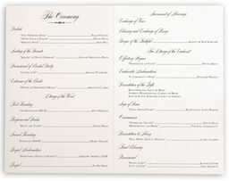 Photograph of Red Maple Wispy Leaf Flourish Wedding Programs