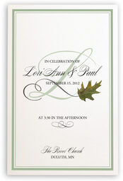Photograph of Wispy Oak Leaf Wedding Programs