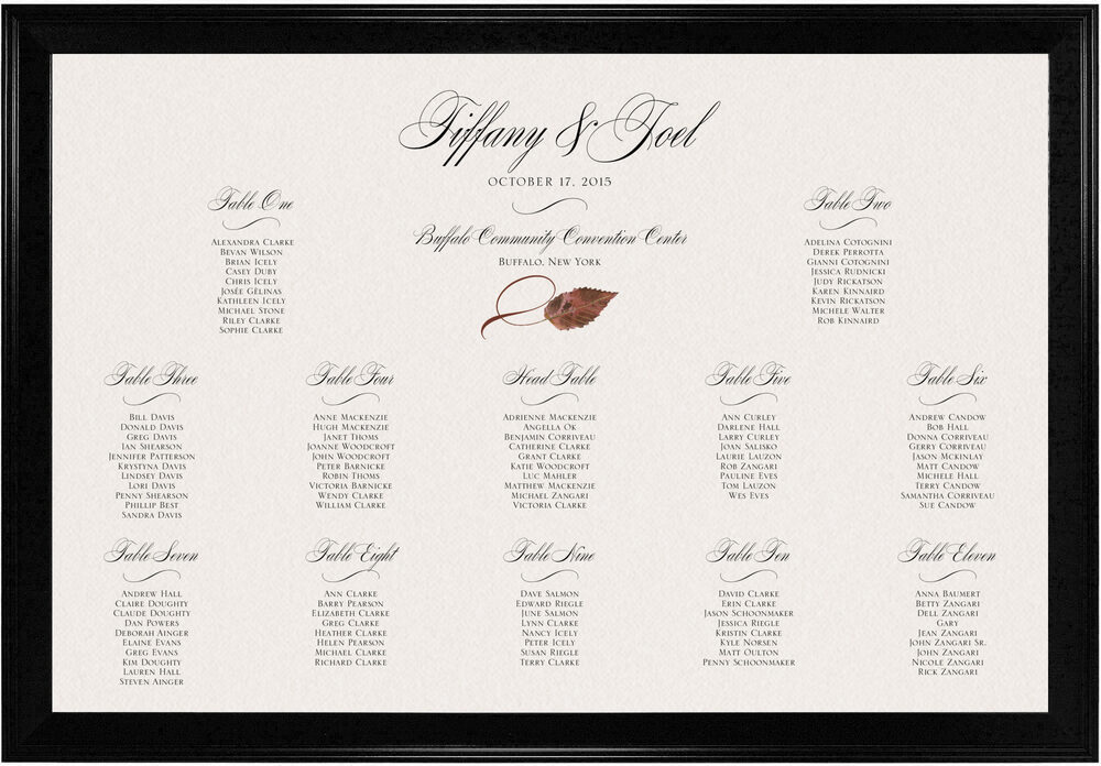 Photograph of Ironwood Wispy Leaf Seating Charts