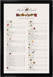 Photograph of Simple Leaves Seating Charts