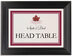 Framed Photograph of Red Maple Leaf Heart Table Names