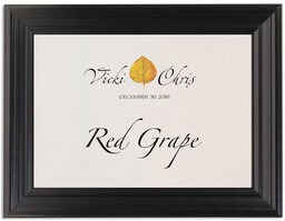 Framed Photograph of Yellow Aspen Leaves Table Names