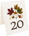 Photograph of Tented Autumn Leaf Banner Table Numbers