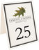 Photograph of Tented Oak Leaf Monogram Table Numbers
