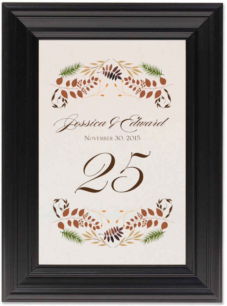 Framed Photograph of Peaceful Autumn 01 Table Numbers