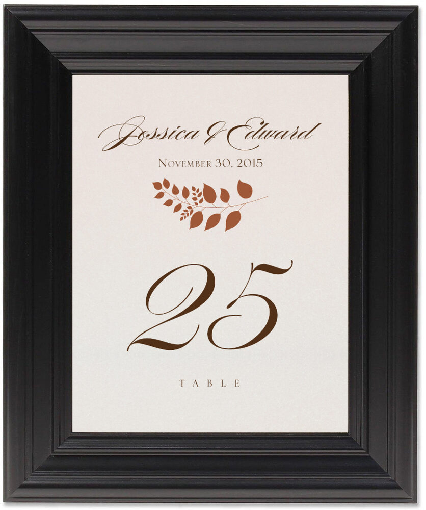 Framed Photograph of Peaceful Autumn 02 Table Numbers