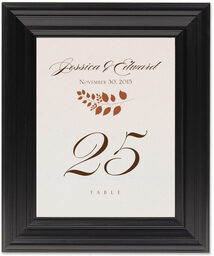 Framed Photograph of Peaceful Autumn 02 Table Numbers