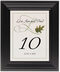 Framed Photograph of Wispy Oak Leaf Table Numbers