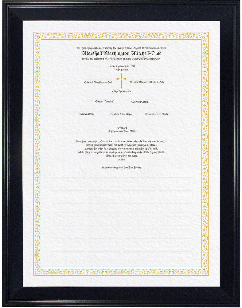 Photograph of Blackletter Gothic Wedding Certificates