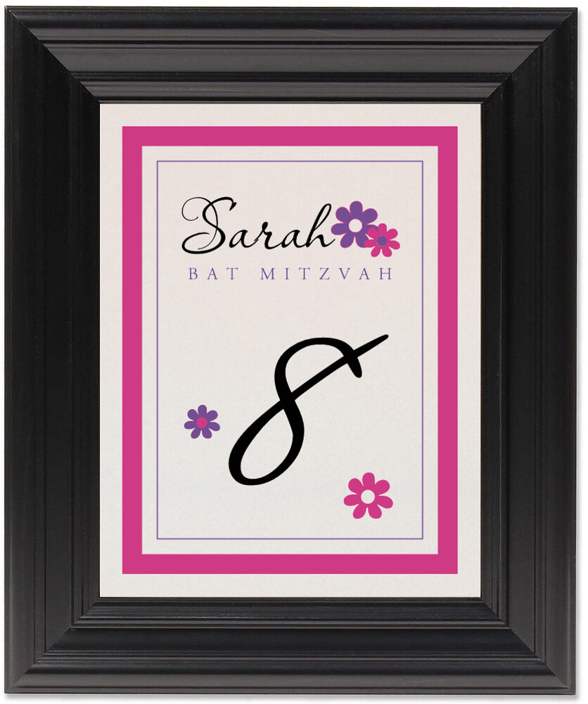 Framed Photograph of Flower Power Table Numbers