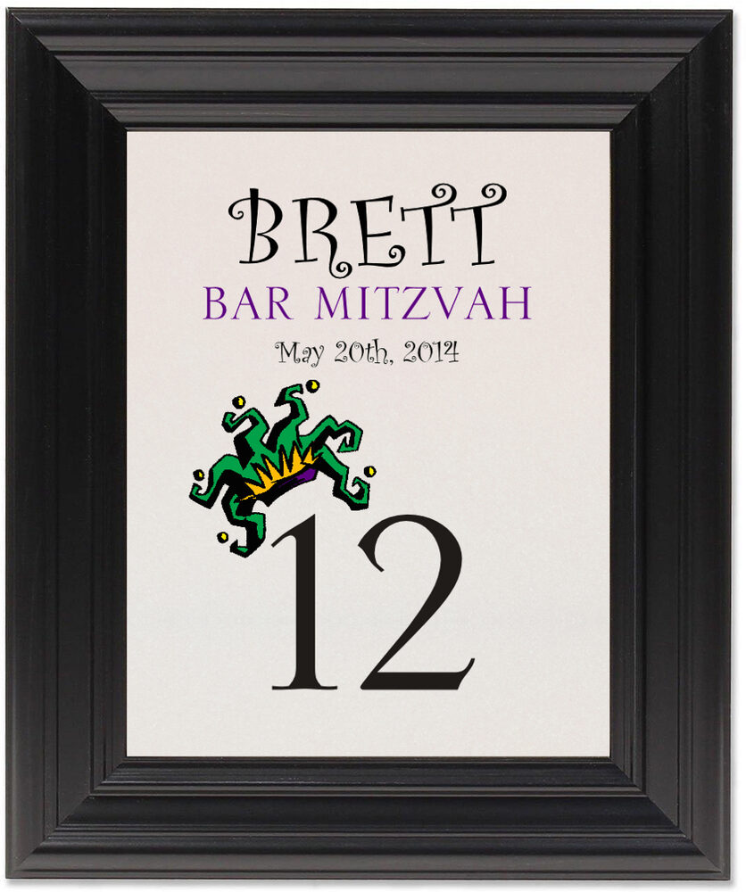 Framed Photograph of Masquerade Table Numbers