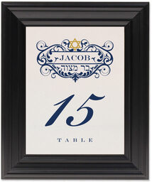 Framed Photograph of Mitzvah Monogram Table Numbers