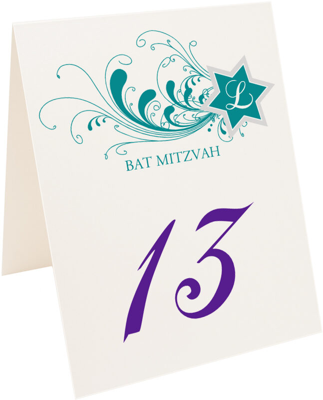Photograph of Tented Rocket Star Table Numbers